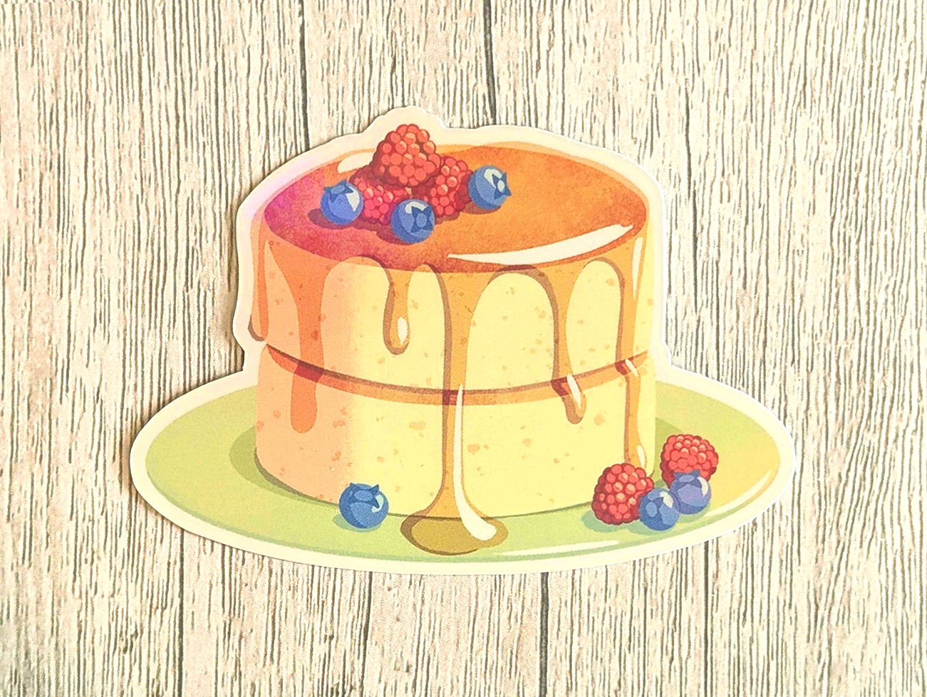 Holo Japanese Fluffy Pancakes Vinyl Waterproof Die Cut Sticker