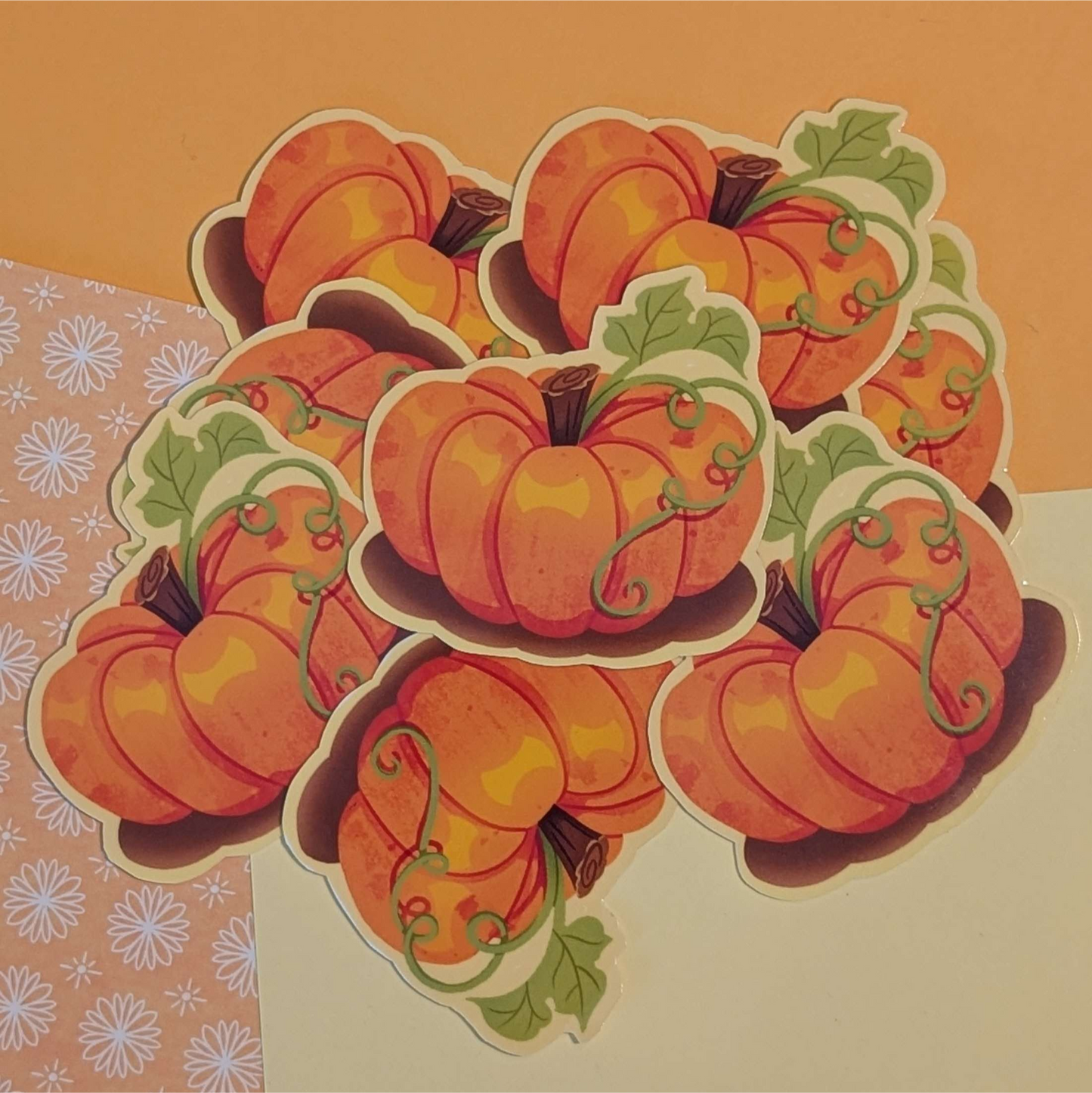 Pumpkin Die Cut Stickers
