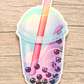 Holo Bubble Tea Boba Vinyl Waterproof Die Cut Sticker