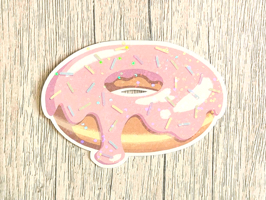 Holo Donut | Doughnut Vinyl Waterproof Die Cut Sticker
