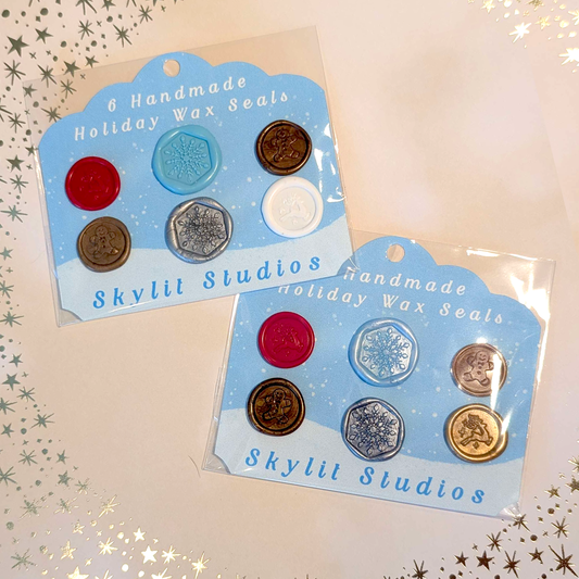 6 Mini Holiday Wax Seals