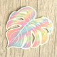 Holo Monstera Vinyl Waterproof Die Cut Sticker