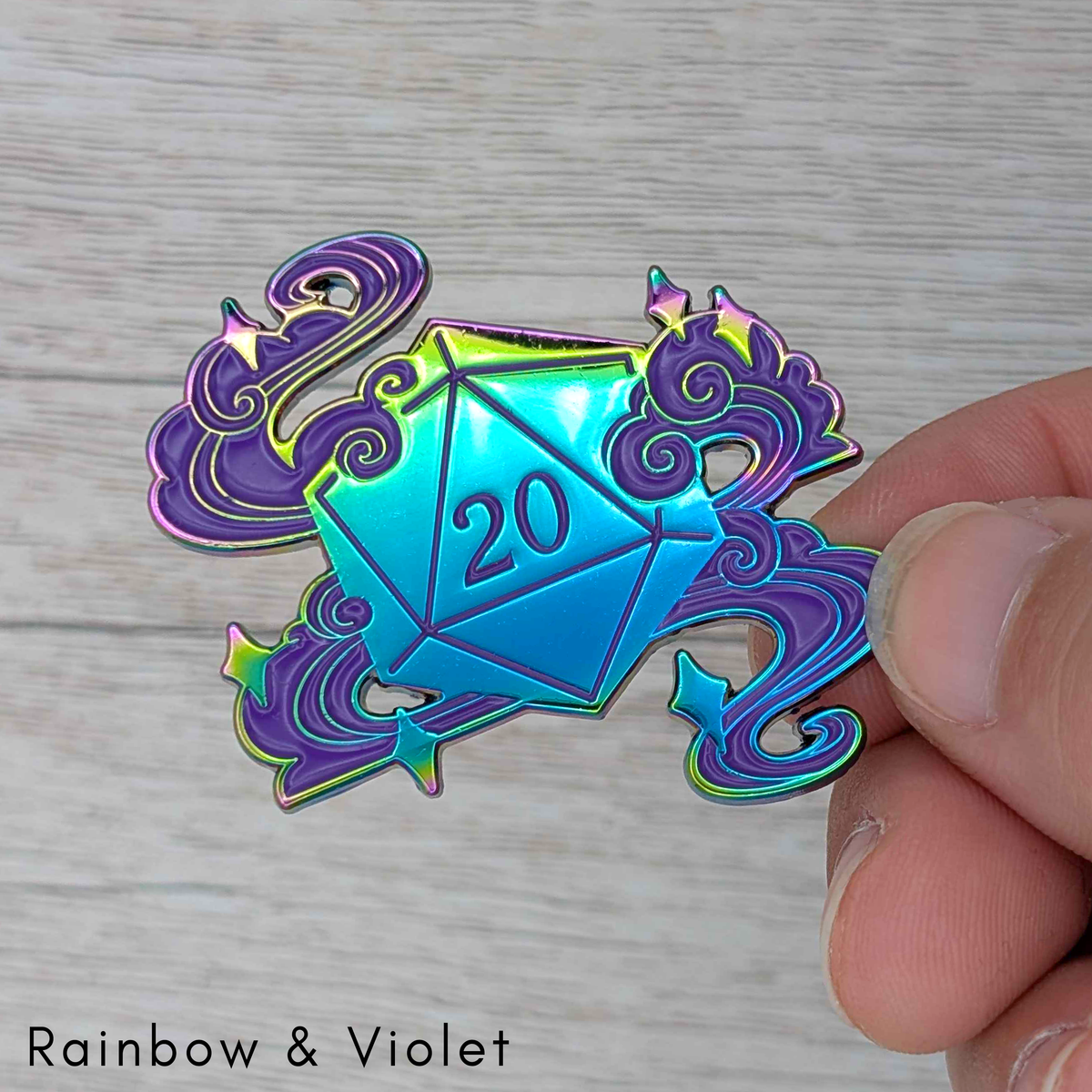 D20 Enamel Pin
