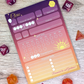 D&D 5e Character Sheet Notepads