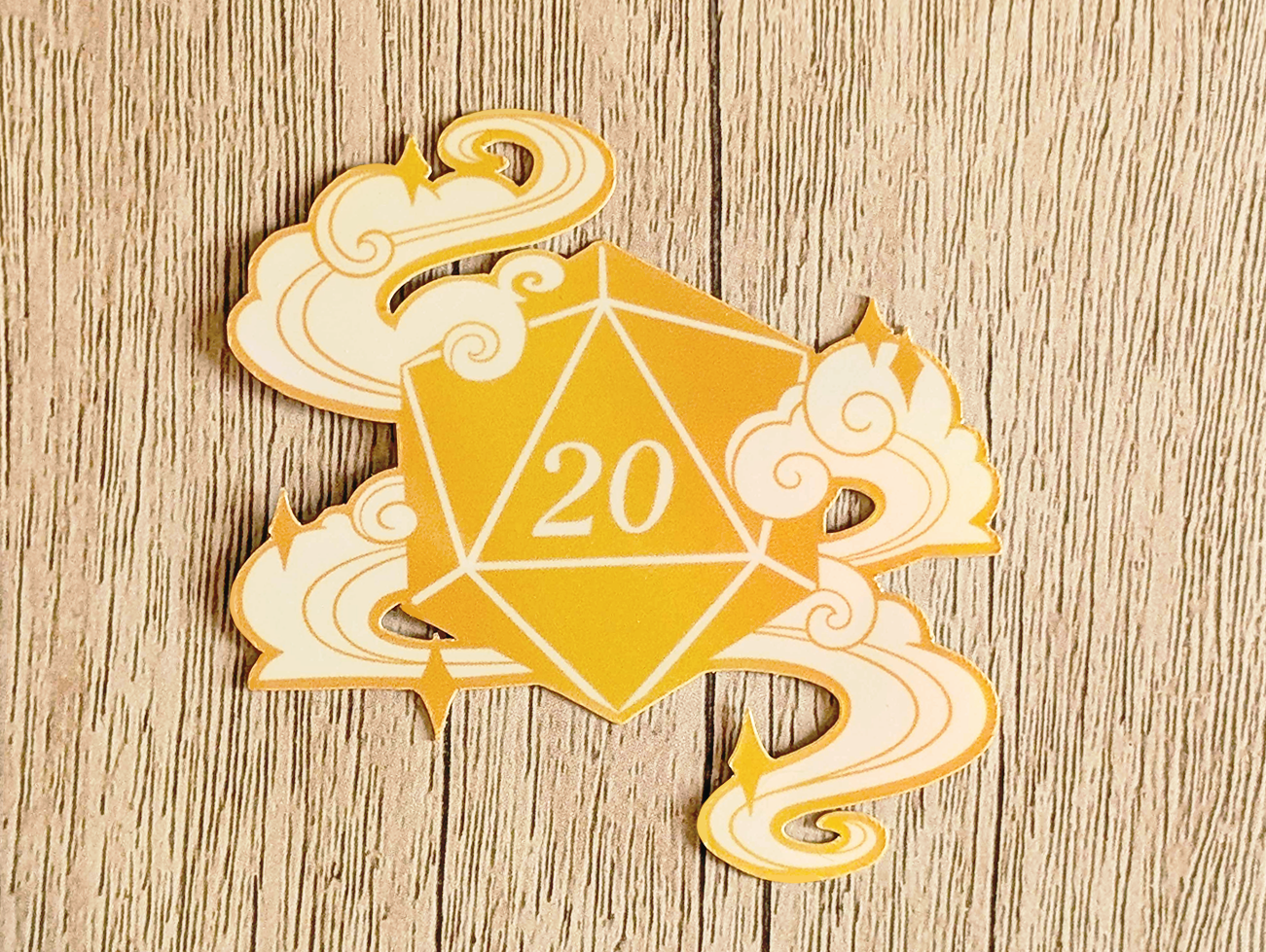 Holo D20 Vinyl Waterproof Die Cut Sticker