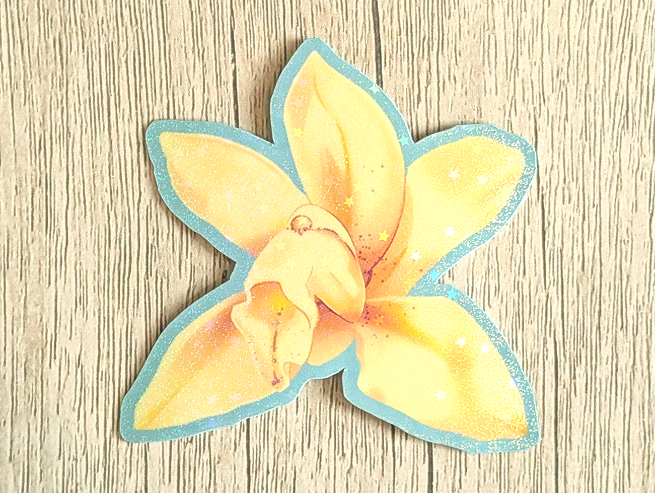 Holo Orchid Vinyl Waterproof Die Cut Sticker
