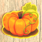 Holo Pumpkin Vinyl Waterproof Die Cut Sticker