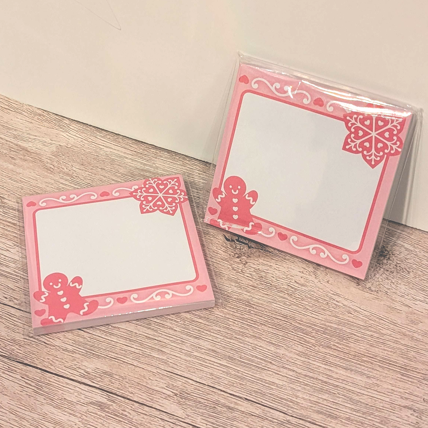 Pink Gingerbread Sticky Notes