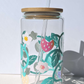Teal Strawberry Bliss Glass Tumblers