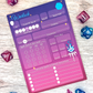 D&D 5e Character Sheet Notepads