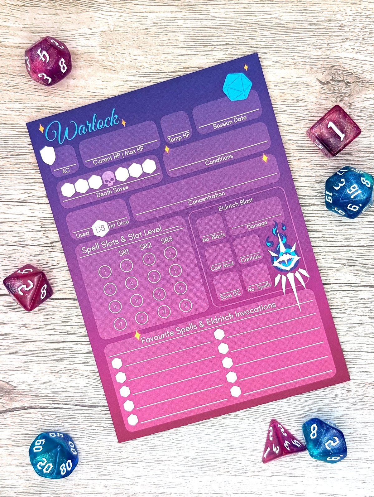 D&D 5e Character Sheet Notepads